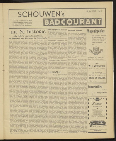 Schouwen's Badcourant 1952-07-18
