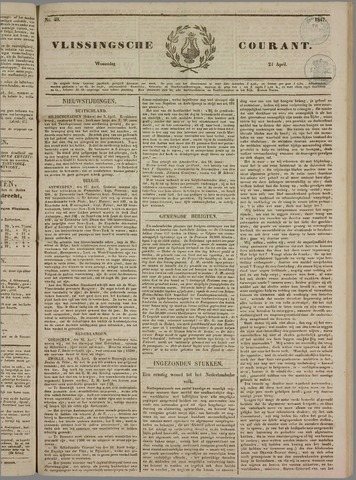 Vlissingse Courant 1847-04-21