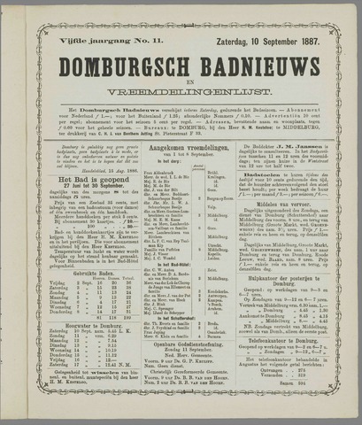 Domburgsch Badnieuws 1887-09-10