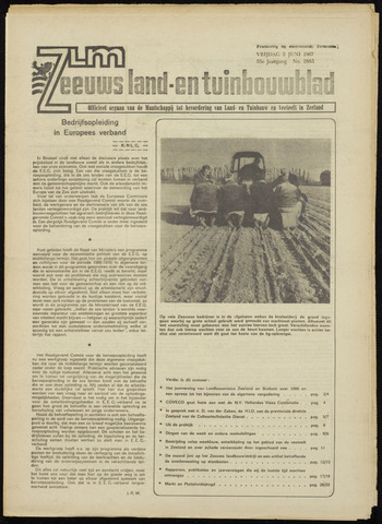 Zeeuwsch landbouwblad ... ZLM land- en tuinbouwblad 1967-06-02