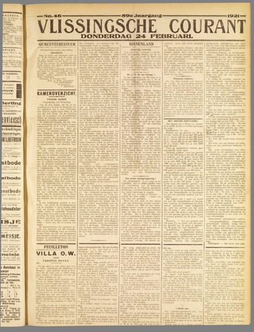 Vlissingse Courant 1921-02-24
