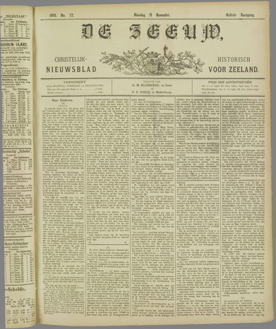 De Zeeuw. Christelijk-historisch nieuwsblad voor Zeeland 1893-11-21