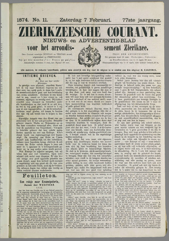 Zierikzeesche Courant 1874-02-07
