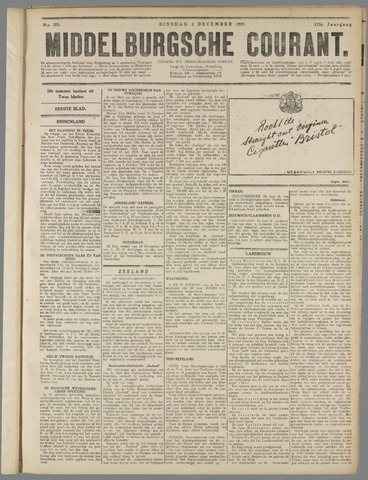 Middelburgsche Courant 1929-12-03