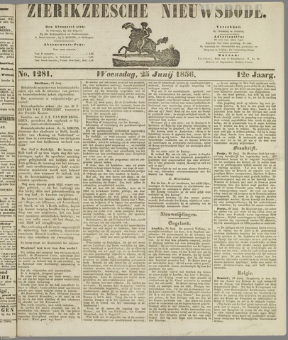 Zierikzeesche Nieuwsbode 1856-06-25