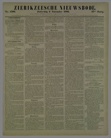 Zierikzeesche Nieuwsbode 1886-11-06