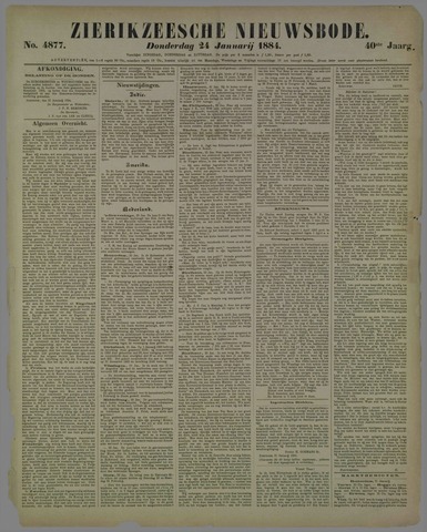 Zierikzeesche Nieuwsbode 1884-01-24
