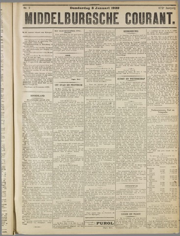 Middelburgsche Courant 1929-01-03