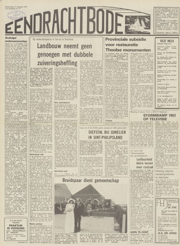 Eendrachtbode /Mededeelingenblad voor het eiland Tholen 1976-01-15