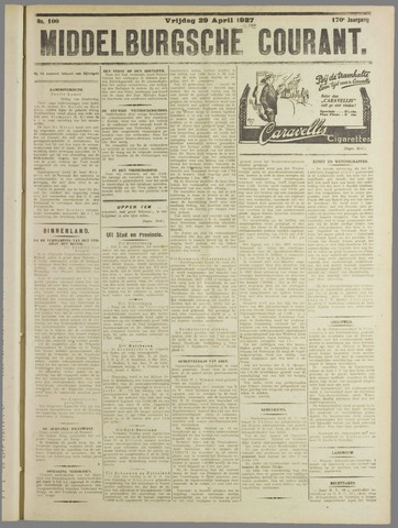 Middelburgsche Courant 1927-04-29