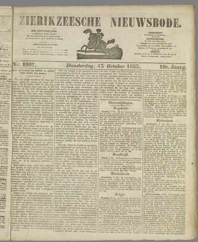 Zierikzeesche Nieuwsbode 1853-10-13