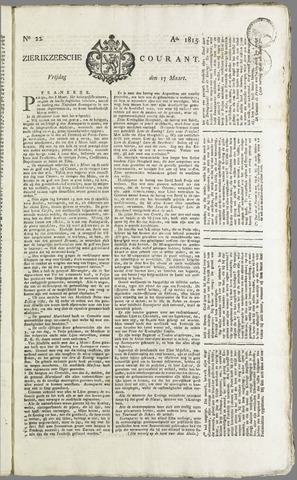 Zierikzeesche Courant 1815-03-17