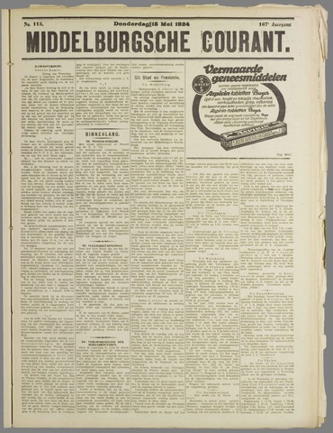Middelburgsche Courant 1924-05-15