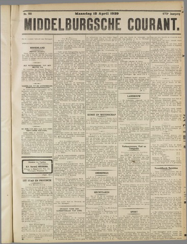 Middelburgsche Courant 1929-04-15