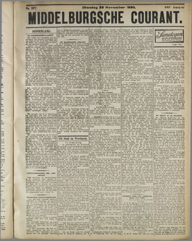 Middelburgsche Courant 1920-11-23