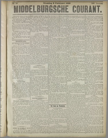 Middelburgsche Courant 1920-02-03