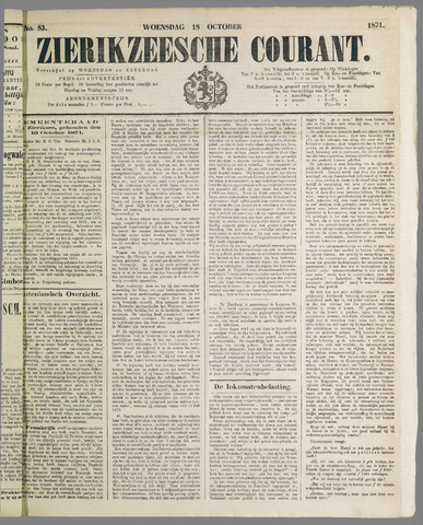 Zierikzeesche Courant 1871-10-18