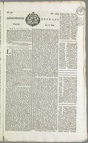 Zierikzeesche Courant 1815-05-16