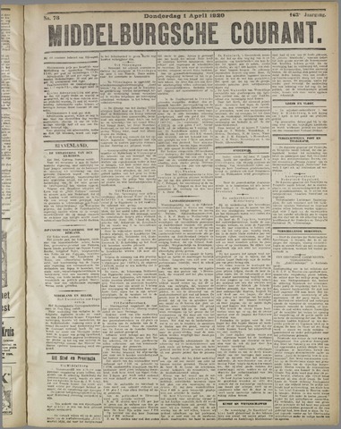 Middelburgsche Courant 1920-04-01