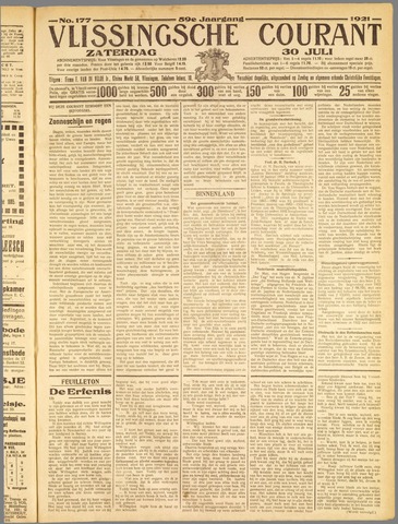 Vlissingse Courant 1921-07-30