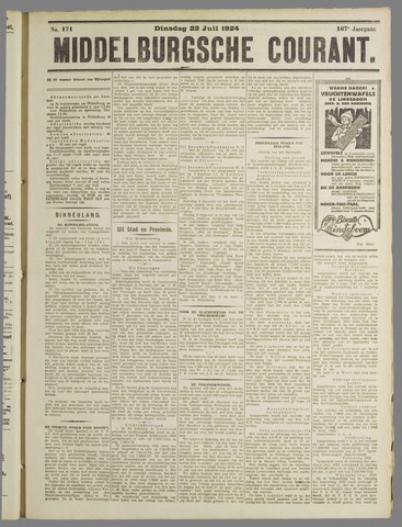 Middelburgsche Courant 1924-07-22