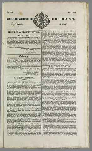 Zierikzeesche Courant 1838-06-08