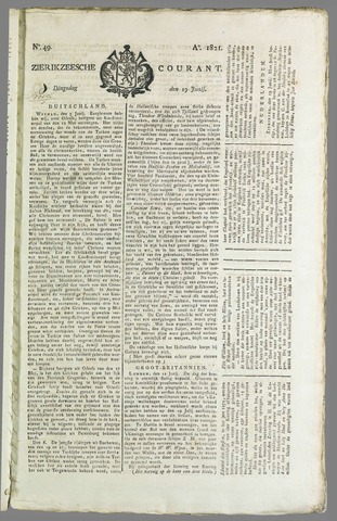 Zierikzeesche Courant 1821-06-19