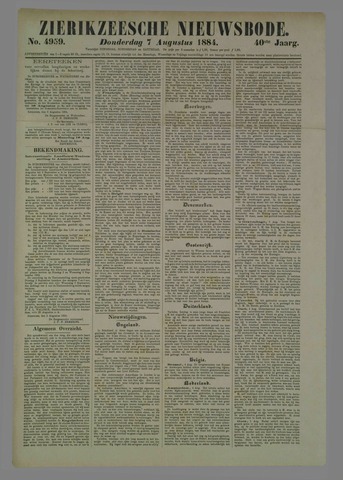 Zierikzeesche Nieuwsbode 1884-08-07