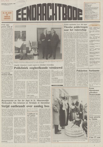 Eendrachtbode /Mededeelingenblad voor het eiland Tholen 1990-11-22
