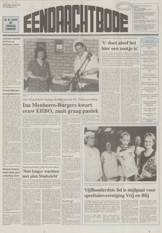 Eendrachtbode /Mededeelingenblad voor het eiland Tholen 1996-06-13