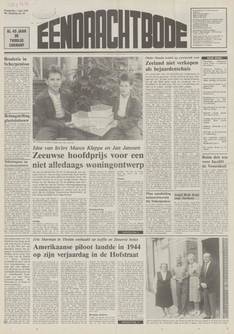 Eendrachtbode /Mededeelingenblad voor het eiland Tholen 1990-06-07