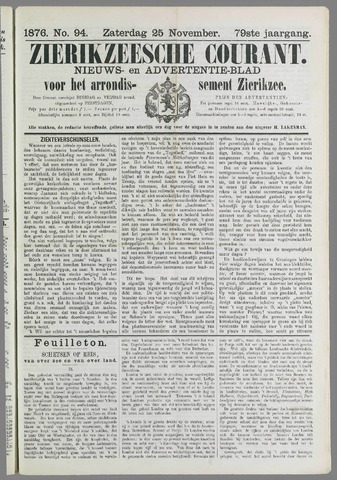 Zierikzeesche Courant 1876-11-25