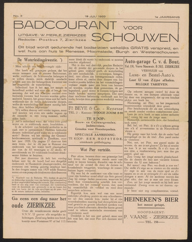 Schouwen's Badcourant 1933-07-19