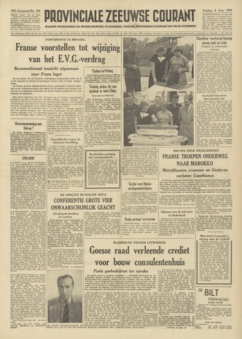 Provinciale Zeeuwse Courant 1954-08-06