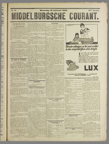 Middelburgsche Courant 1924-01-14