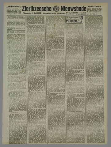 Zierikzeesche Nieuwsbode 1928-07-11