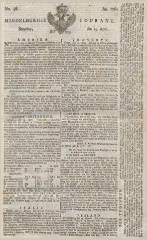 Middelburgsche Courant 1760-04-19