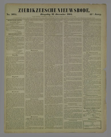 Zierikzeesche Nieuwsbode 1884-12-16