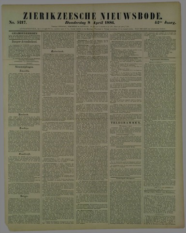 Zierikzeesche Nieuwsbode 1886-04-08