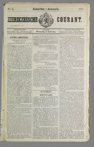 Zierikzeesche Courant 1858-01-09