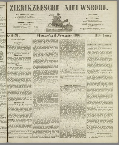 Zierikzeesche Nieuwsbode 1864-11-02