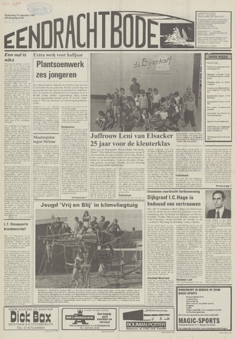 Eendrachtbode /Mededeelingenblad voor het eiland Tholen 1983-09-29