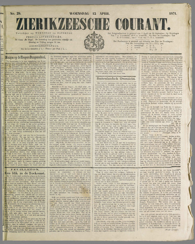 Zierikzeesche Courant 1871-04-12