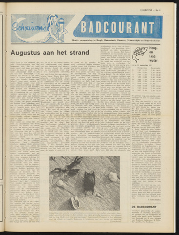 Schouwen's Badcourant 1971-08-06