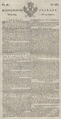 Middelburgsche Courant 1760-08-14