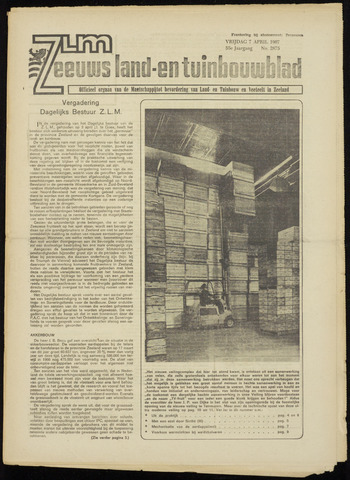 Zeeuwsch landbouwblad ... ZLM land- en tuinbouwblad 1967-04-07