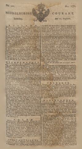 Middelburgsche Courant 1772-08-22