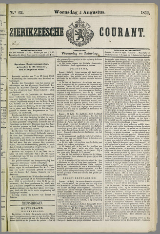 Zierikzeesche Courant 1852-08-04