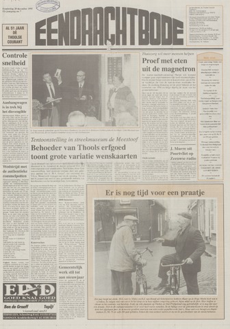 Eendrachtbode /Mededeelingenblad voor het eiland Tholen 1995-12-28