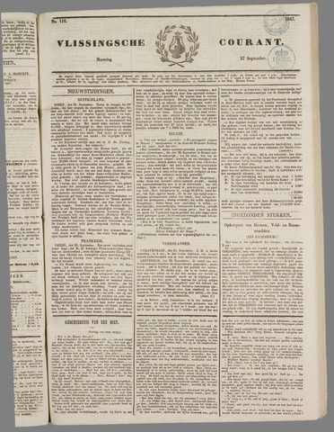 Vlissingse Courant 1847-09-27